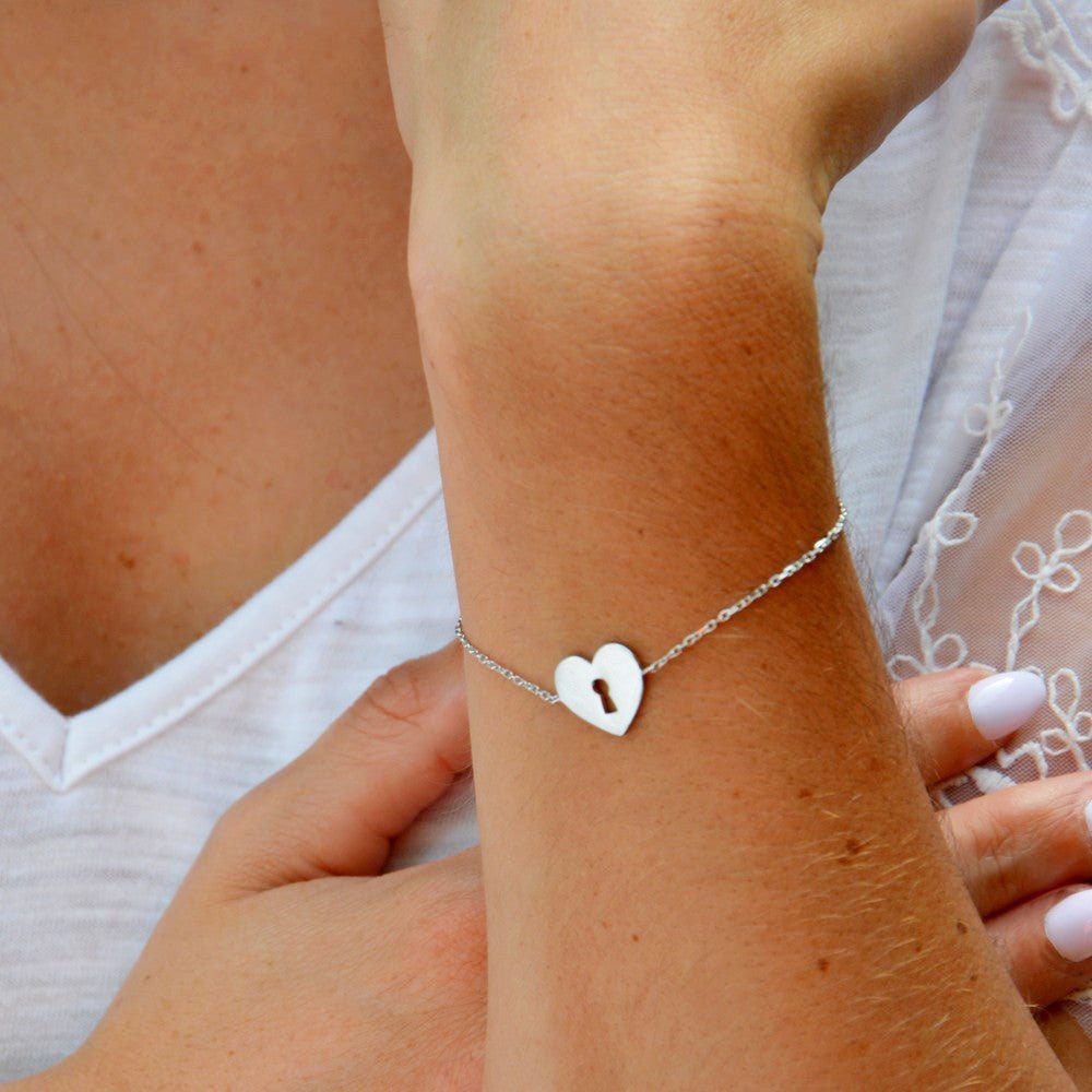Bracelet cœur argent 925 Deep Love Bellaime 2