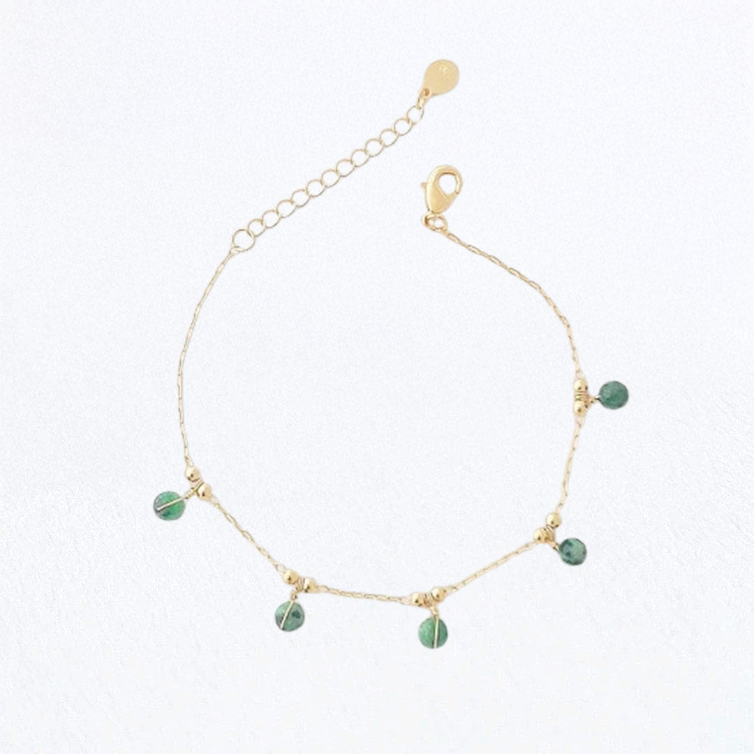 Bracelet rubis zoisite plaqué or 18K Honora Bellaime