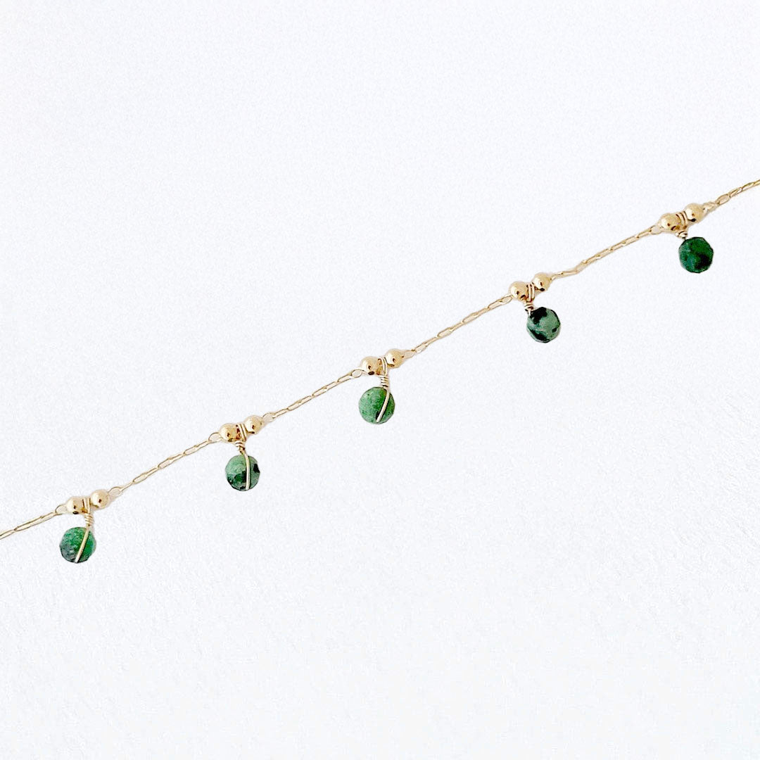Bracelet rubis zoisite plaqué or 18K Honora Bellaime 3