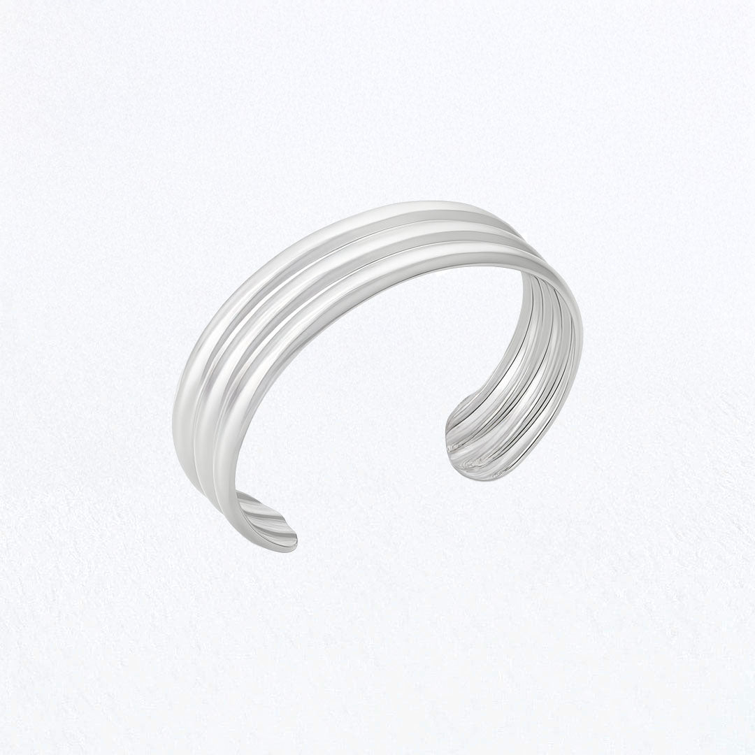 Bracelet Jonc Rachelle - Acier inoxydable - Couleur argent