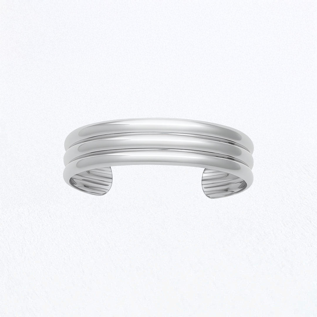 Bracelet Jonc Rachelle - Acier inoxydable - Couleur argent