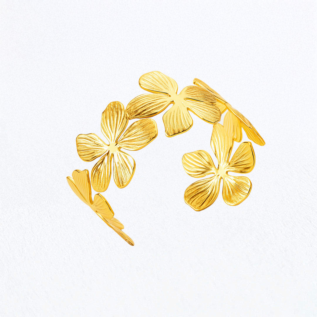 Bracelet Jonc Apolline - Acier inoxydable - Couleur or