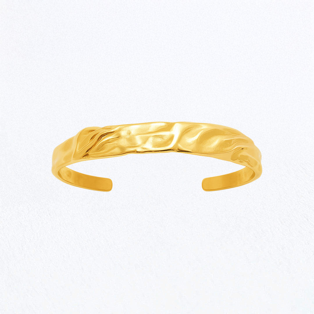 Bracelet Jonc Elise - Acier inoxydable - Couleur or