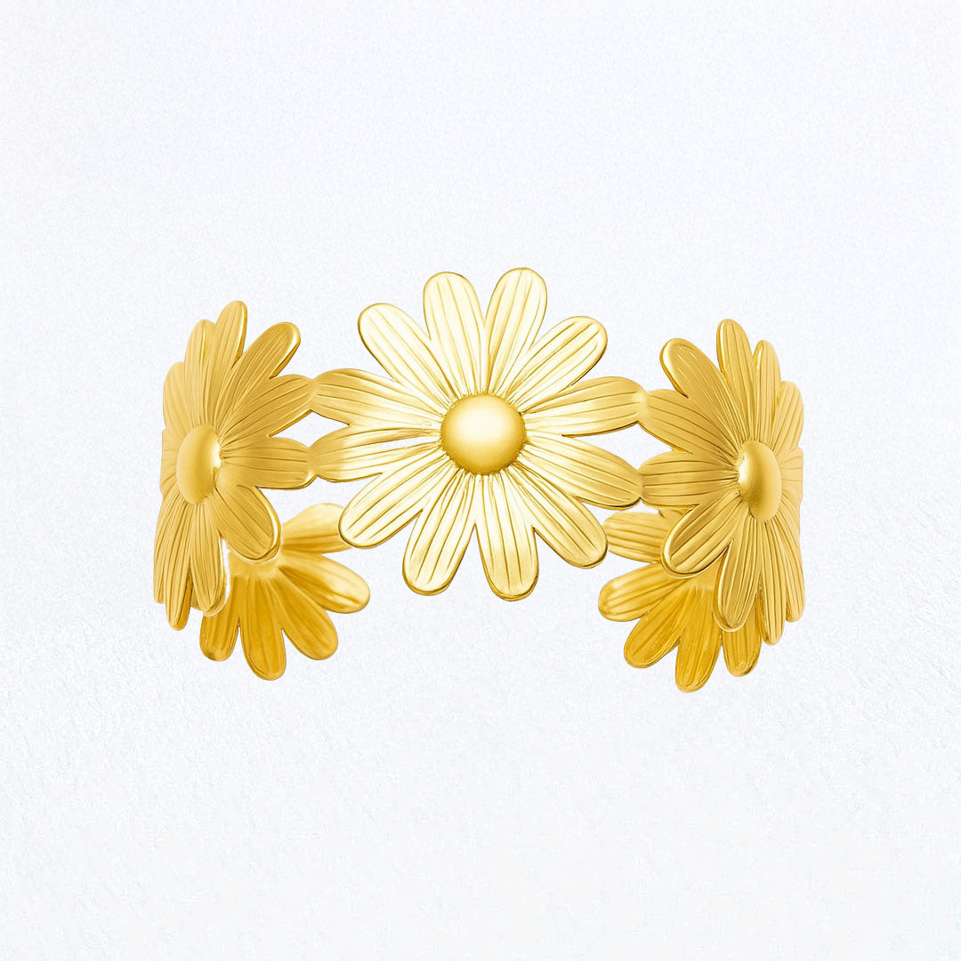Bracelet Jonc Iris - Acier inoxydable - Couleur or