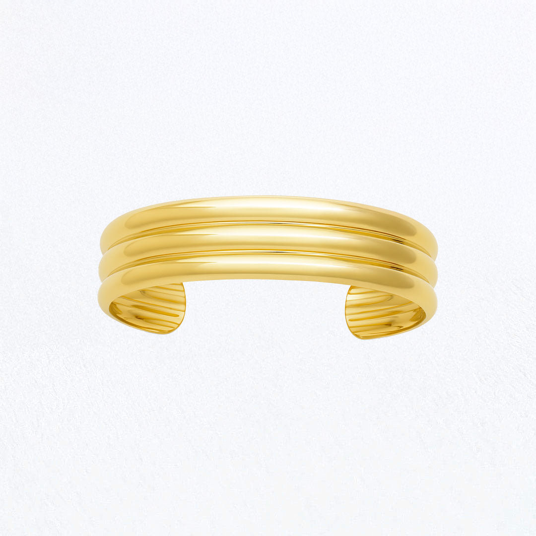 Bracelet Jonc Rachelle - Acier inoxydable - Couleur or