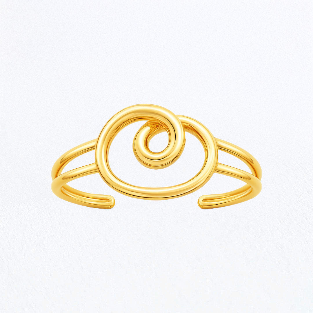 Bracelet Jonc Rosa - Acier inoxydable - Couleur or