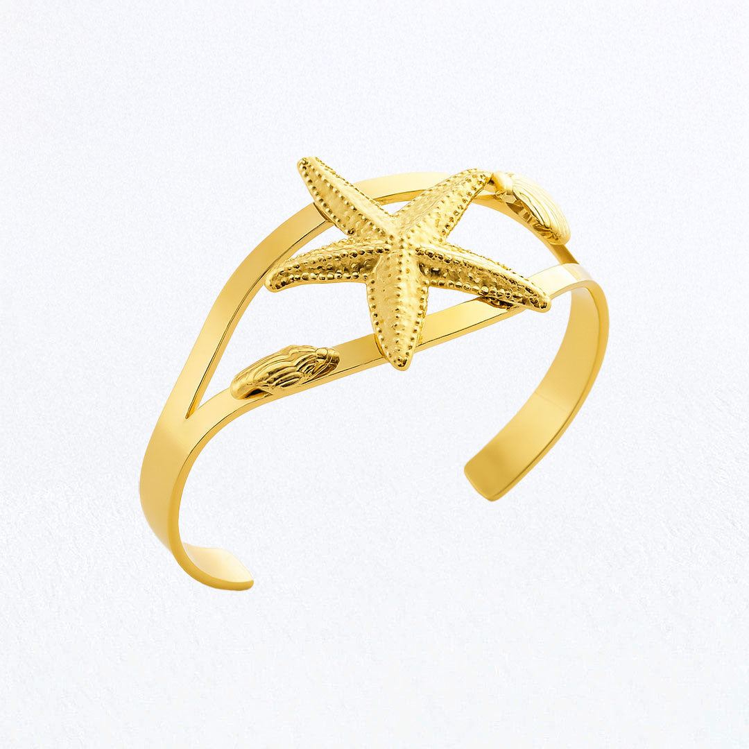 Bracelet Jonc Sea Star - Acier inoxydable - Couleur or