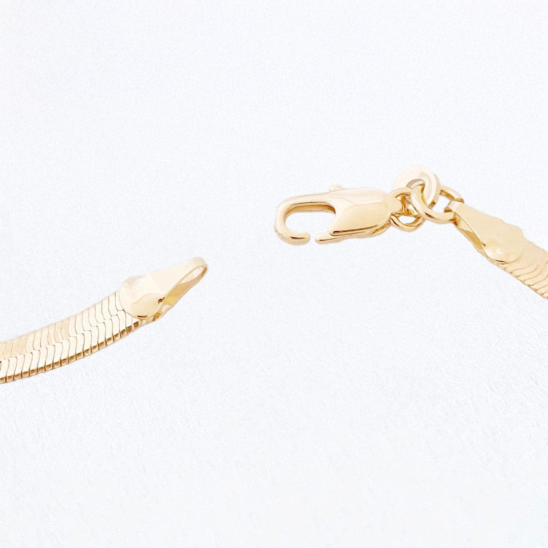 Collier cobra plaqué or 18K rhodié Bellaime 5