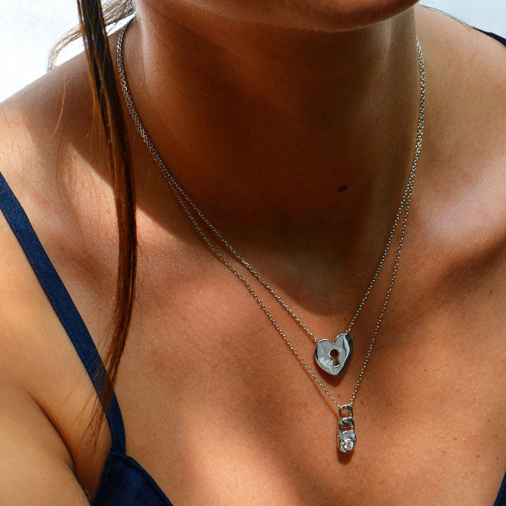 Collier cœur argent 925 Deep Love Bellaime 2