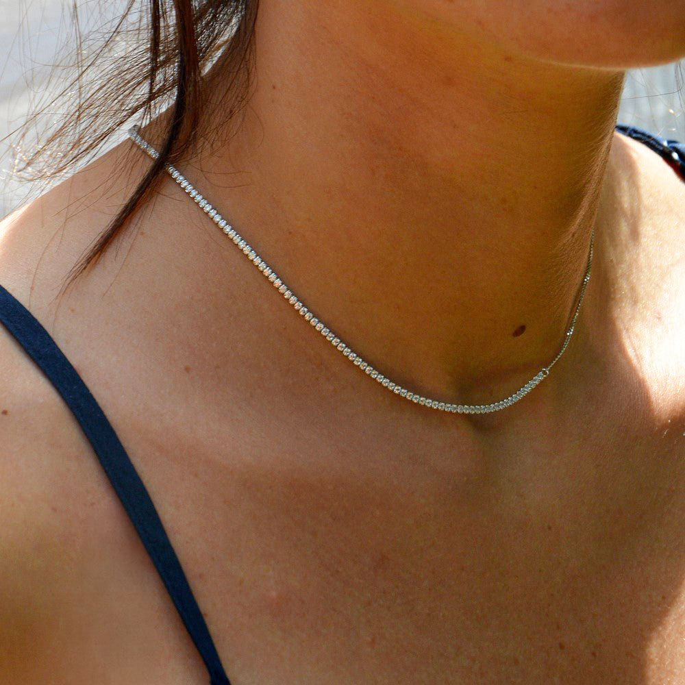 Collier chaine argent 925 zirconium High Sky Bellaime 2