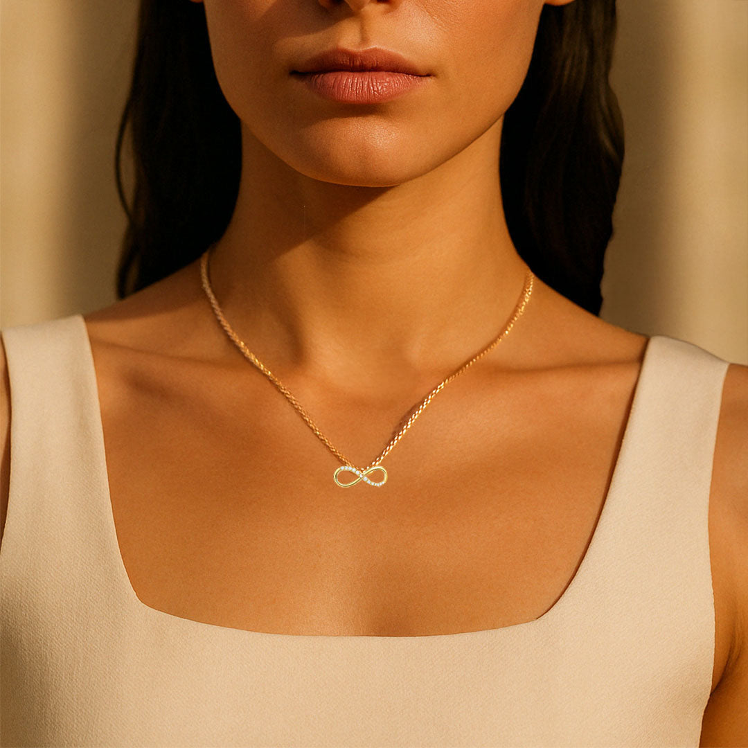 Collier infini plaqué or 18K Laura Bellaime 2