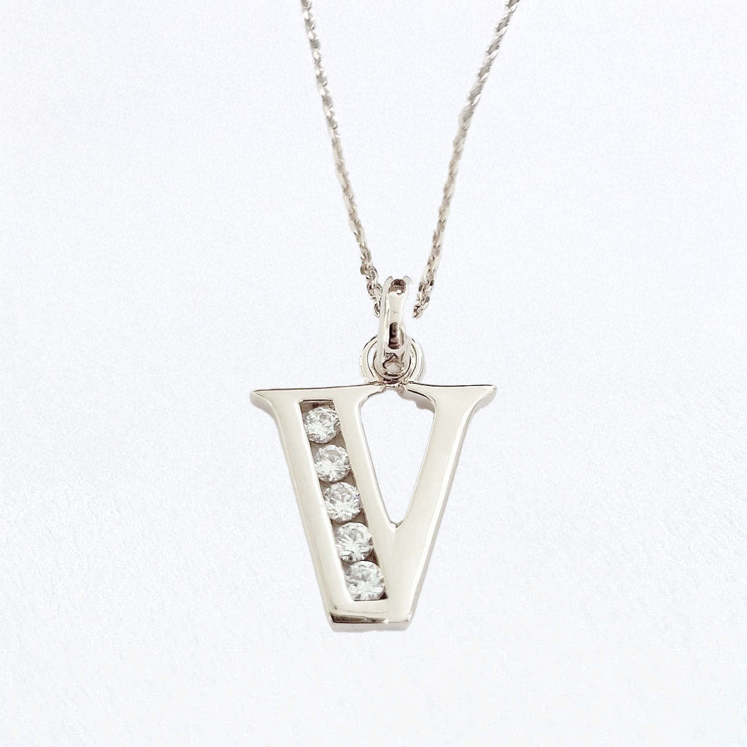 Collier lettre V argent 925 Basic & Perfect Bellaime