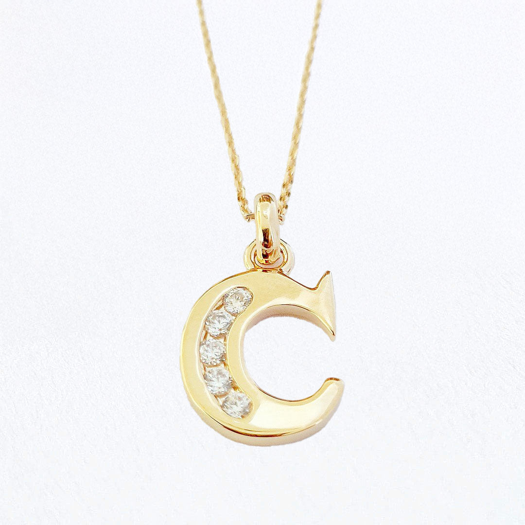 Collier lettre C - Basic & Perfect - Plaqué Or 18K Zirconium - Bellaime