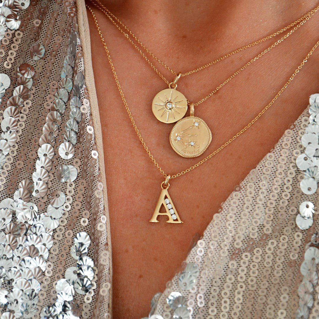 Collier initiale - Basic & Perfect - Plaqué Or 18K Zirconium - Bellaime