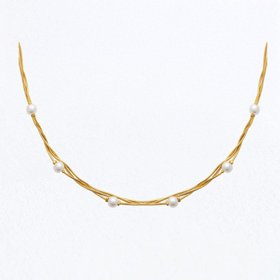 Collier perle Léonie - Acier inoxydable