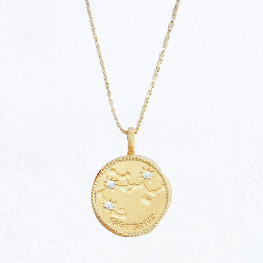 Collier Signe Astrologique - Constellation - Plaqué Or 18K et Zirconium