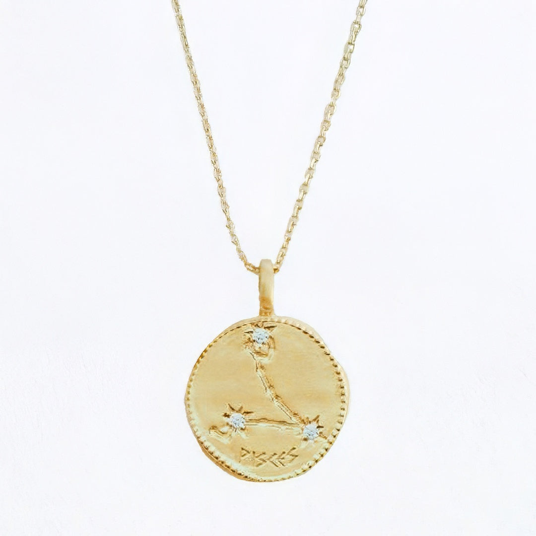 Collier Signe Astrologique - Constellation - Plaqué Or 18K et Zirconium