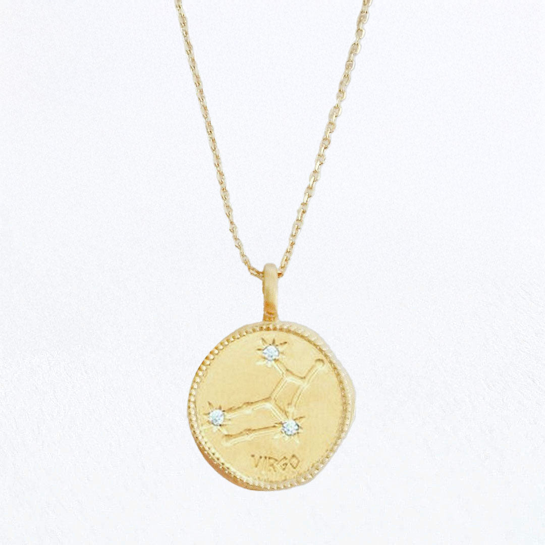 Collier Signe Astrologique - Constellation - Plaqué Or 18K et Zirconium