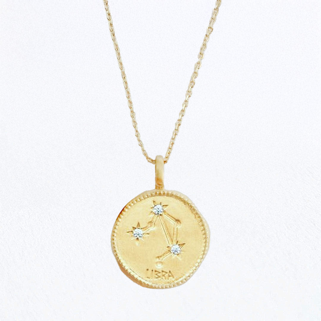 Collier Signe Astrologique - Constellation - Plaqué Or 18K et Zirconium