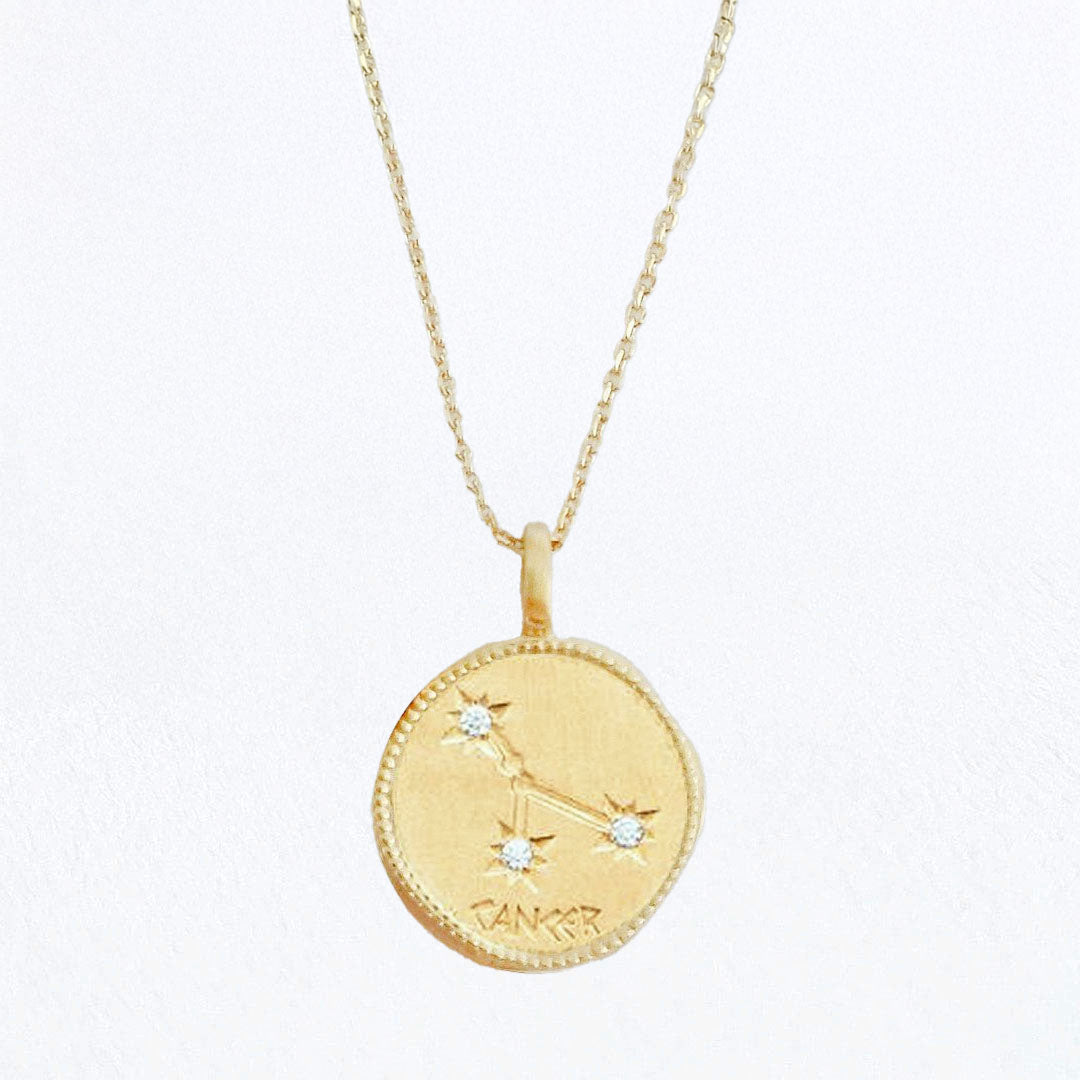 Collier Signe Astrologique - Constellation - Plaqué Or 18K et Zirconium