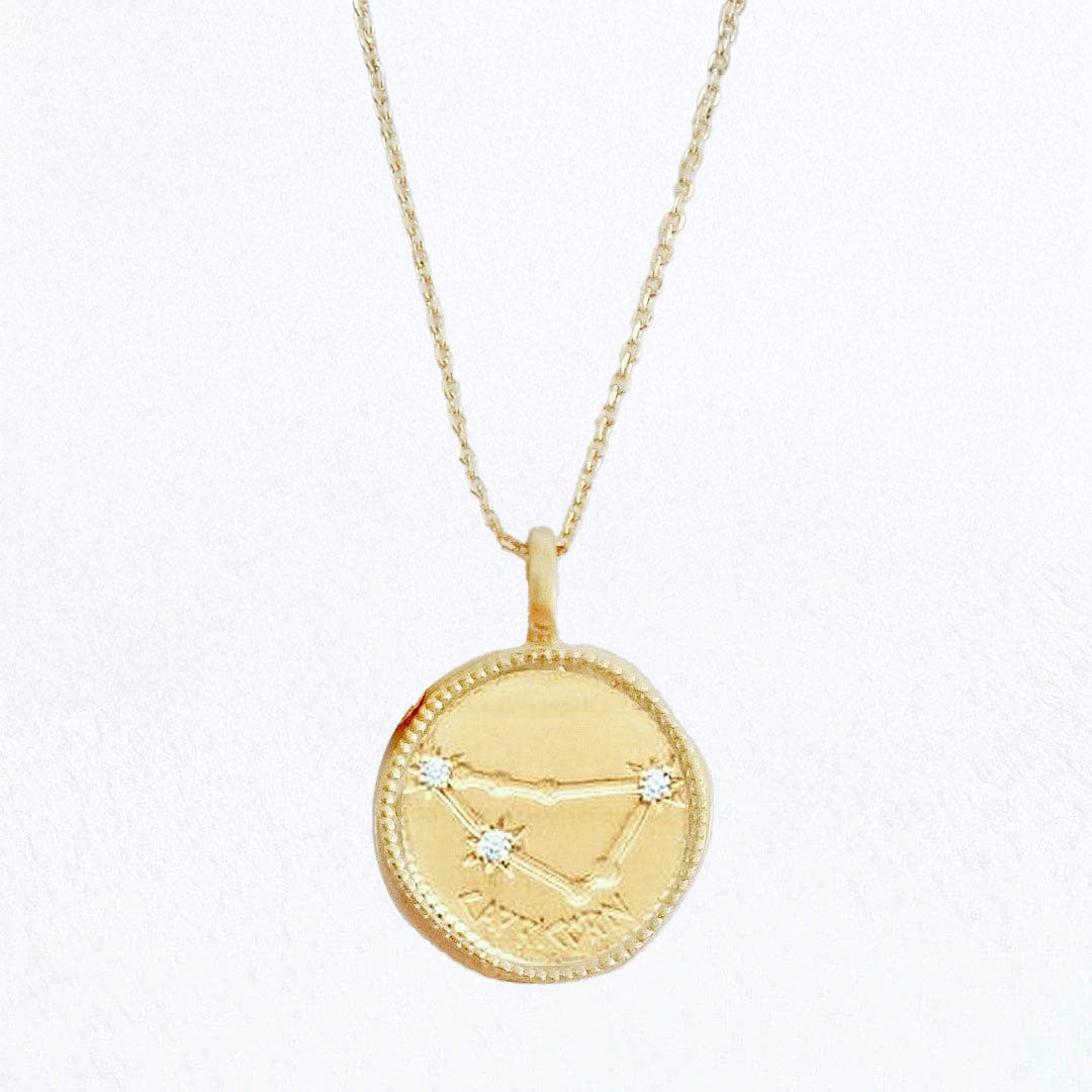 Collier Signe Astrologique - Constellation - Plaqué Or 18K et Zirconium