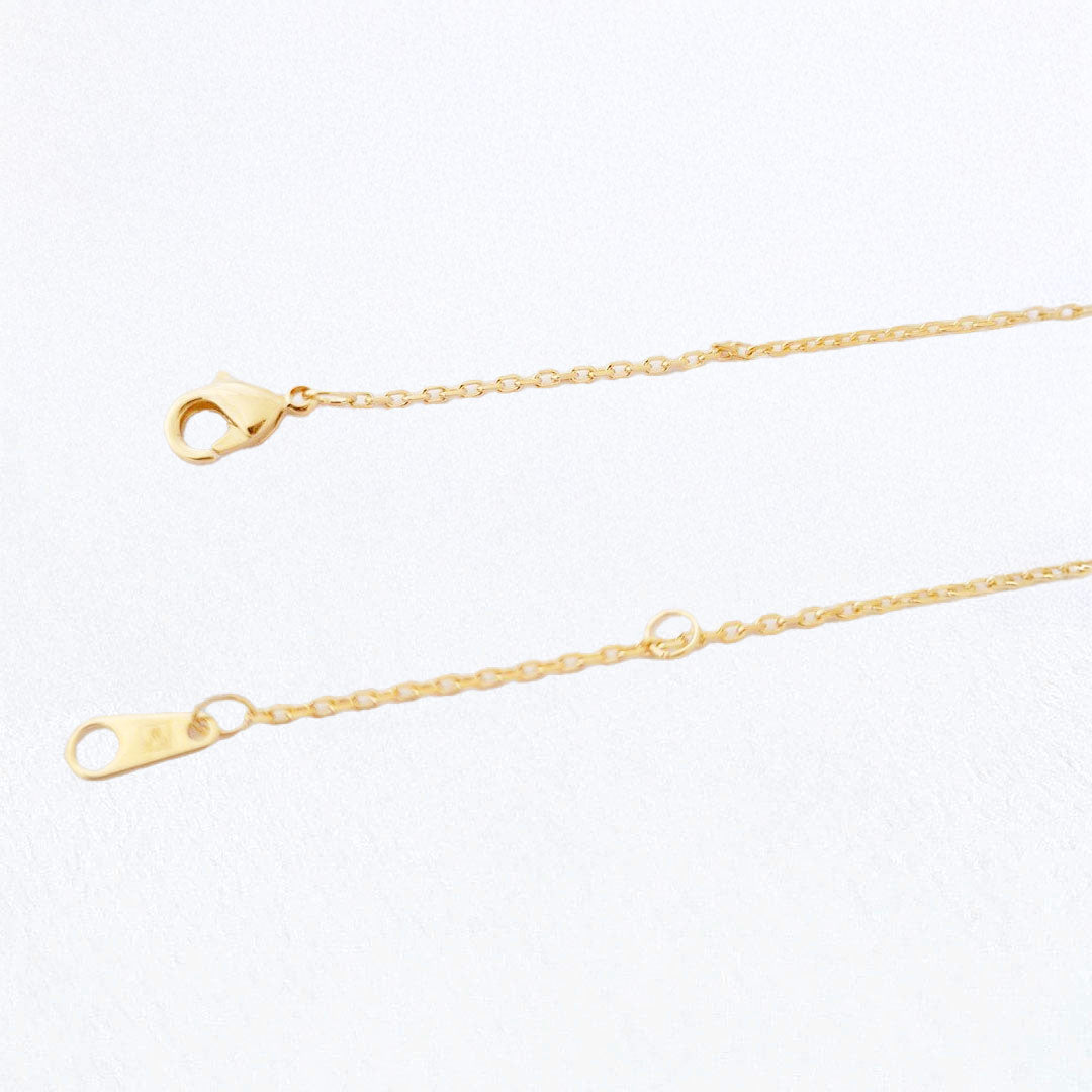 Collier anneaux entrelacés plaqué or 18K You and Me Bellaime 4