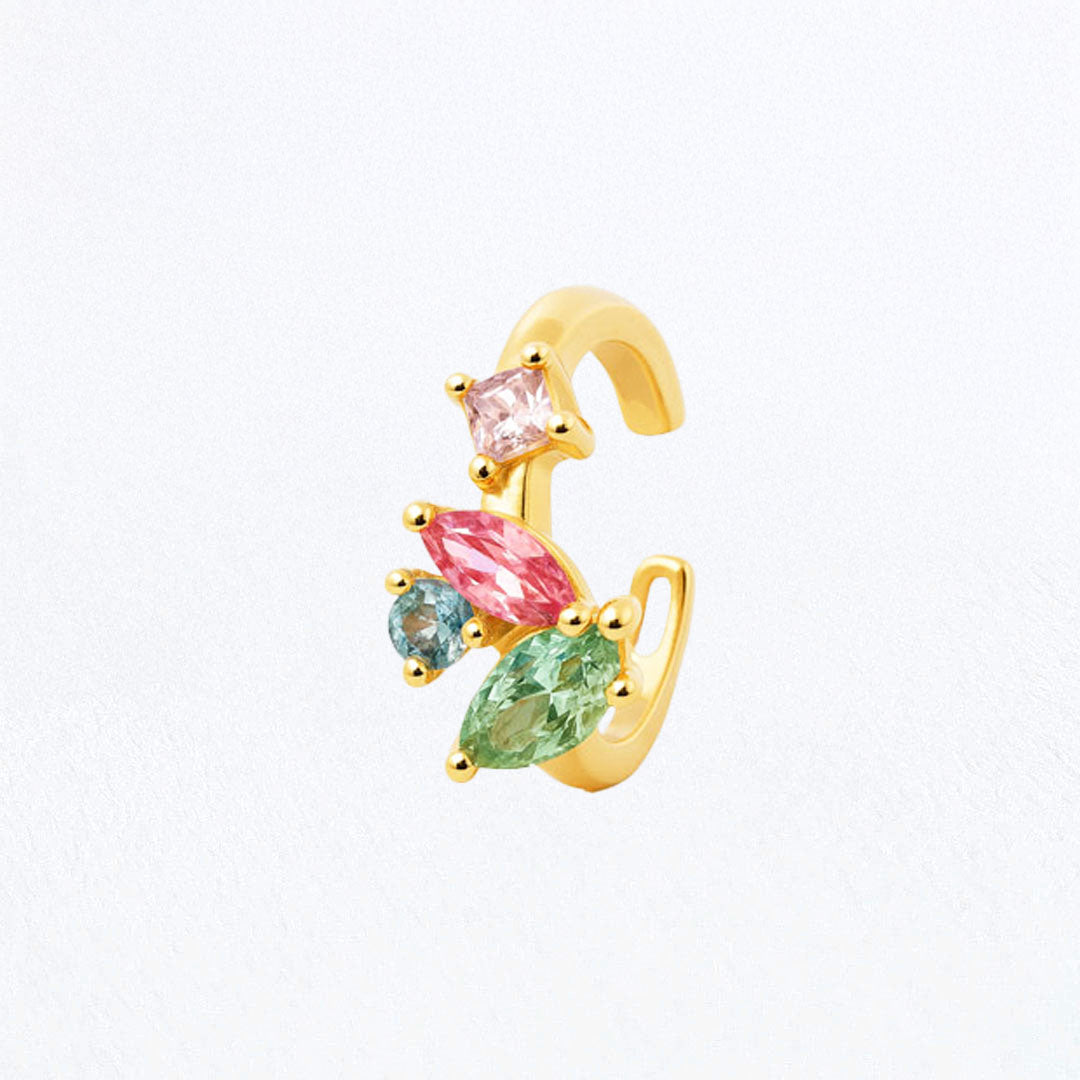 Earcuff Alice - Plaqué Or 18K et Zirconium - 1 cm