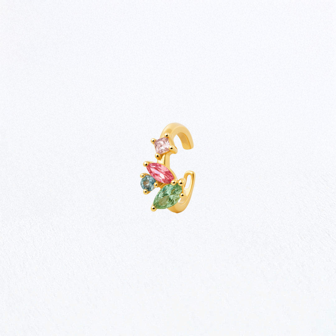 Earcuff plaqué or 18K zirconium 1 cm Alice Bellaime