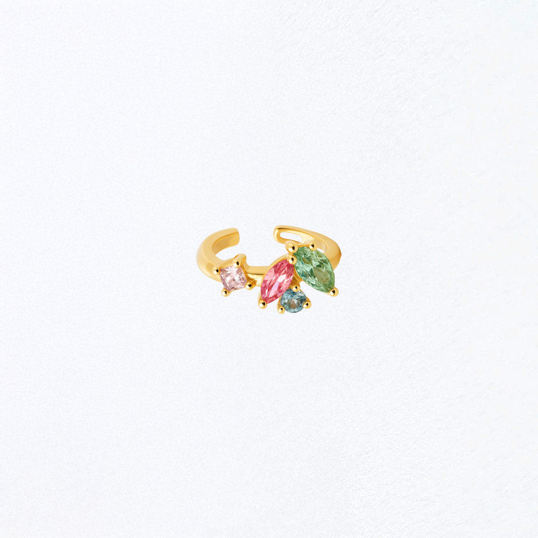 Earcuff plaqué or 18K zirconium 1 cm Alice Bellaime 3