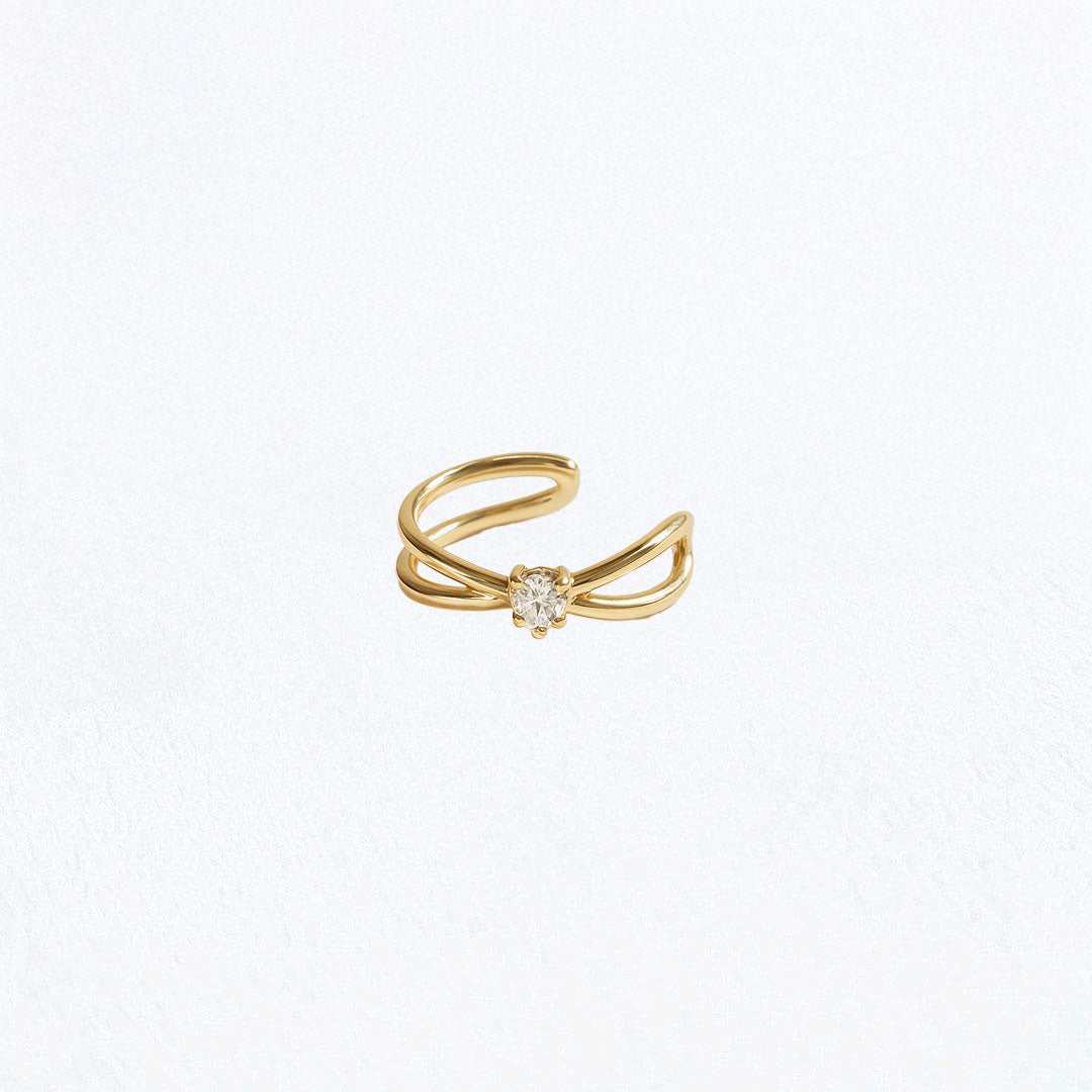 Earcuff plaqué or 18K zirconium Arye Bellaime