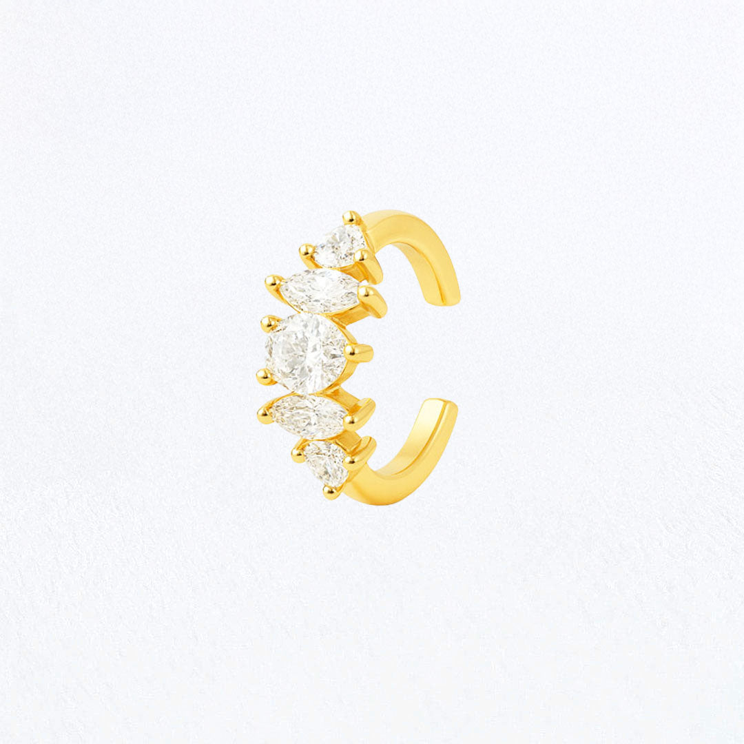 Earcuff Chloé - Plaqué Or 18K et Zirconium - 1 cm