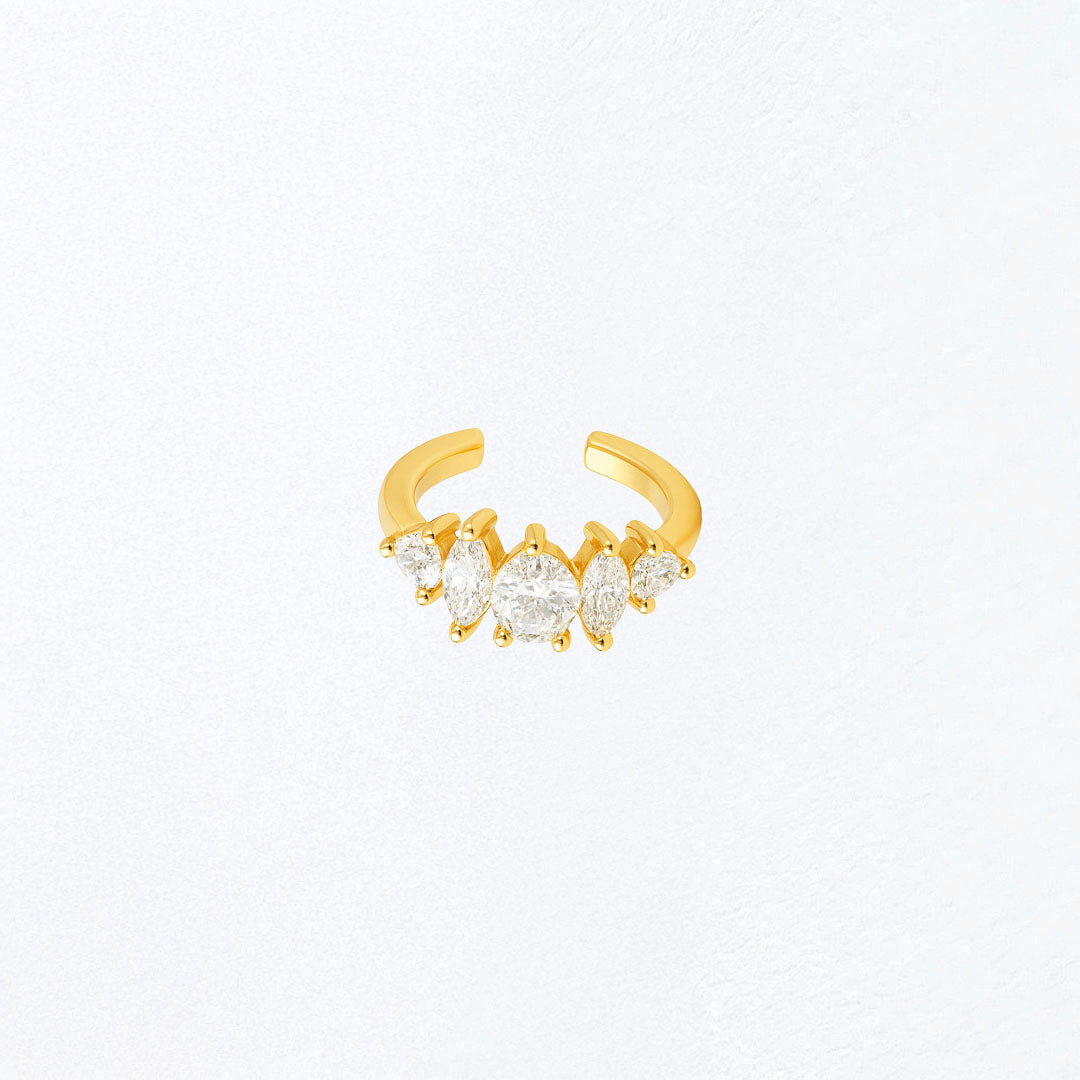 Earcuff plaqué or 18K zirconium 1 cm Chloe Bellaime 3
