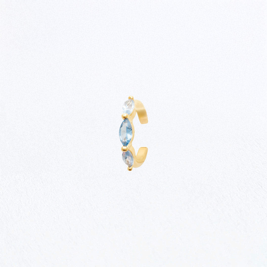 Earcuff plaqué or 18K zirconium 1 cm Daniela Bellaime