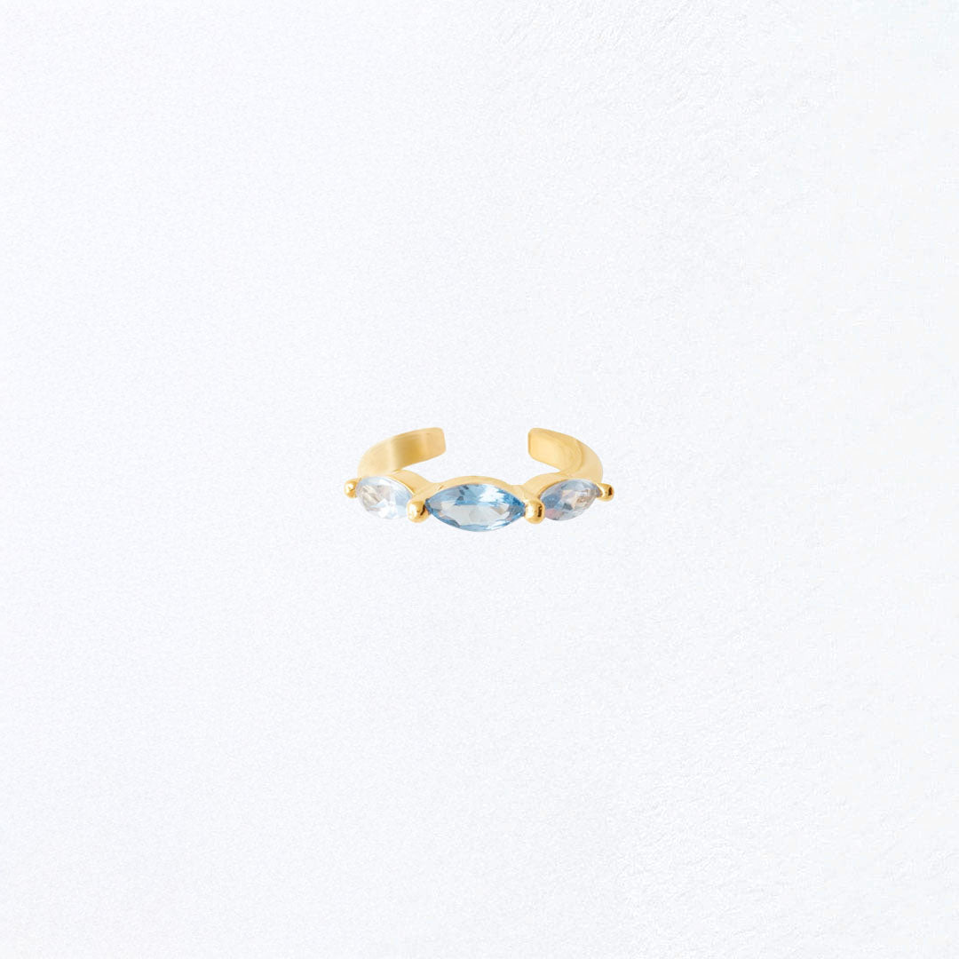 Earcuff plaqué or 18K zirconium 1 cm Daniela Bellaime 3