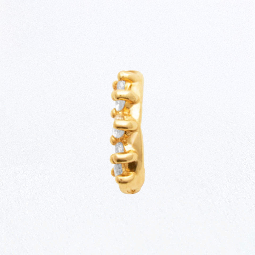 Earcuff plaqué or Jade 4