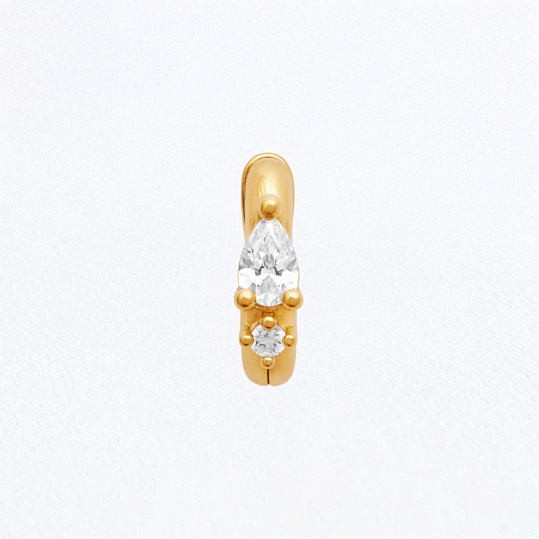 Earcuff Judith - Plaqué Or 18K et Zirconium