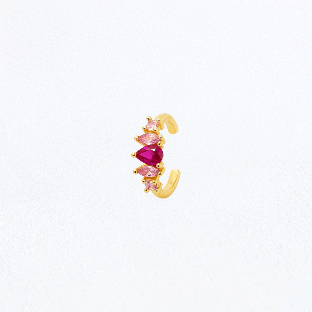 Earcuff plaqué or 18K zirconium 1 cm Juliette Bellaime