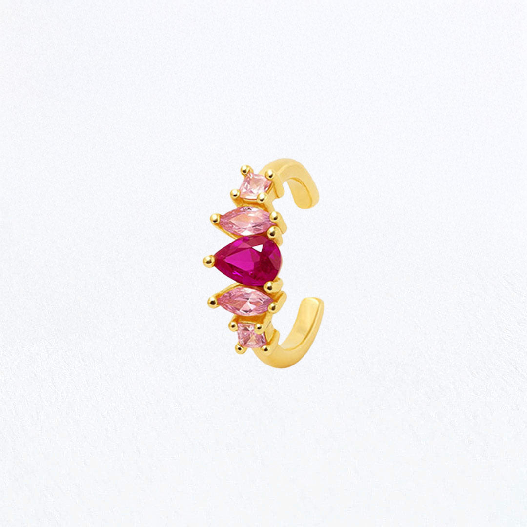 Earcuff Juliette - Plaqué Or 18K et Zirconium - 1 cm