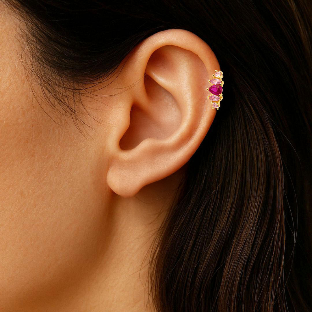 Earcuff plaqué or 18K zirconium 1 cm Juliette Bellaime2