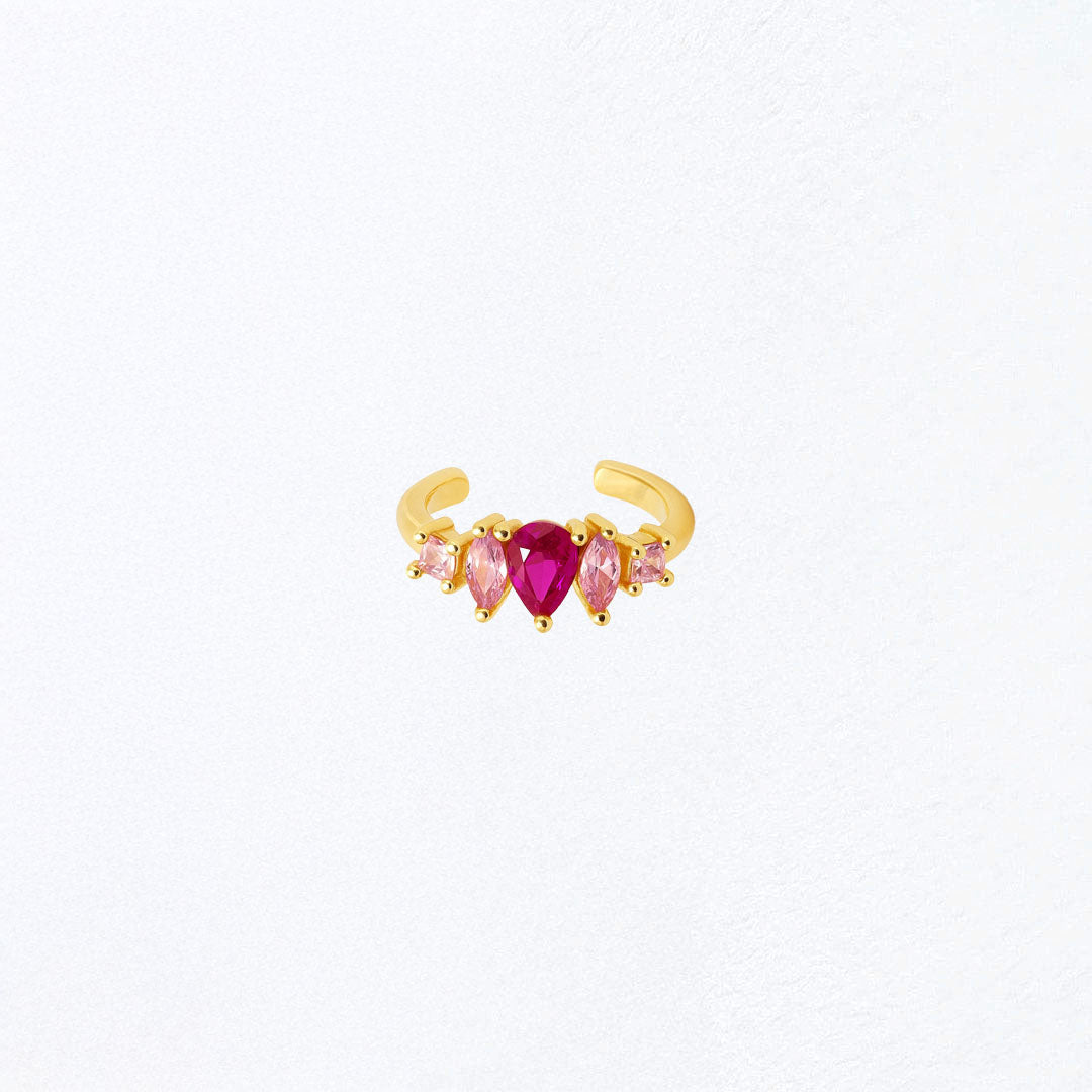Earcuff plaqué or 18K zirconium 1 cm Juliette Bellaime 3