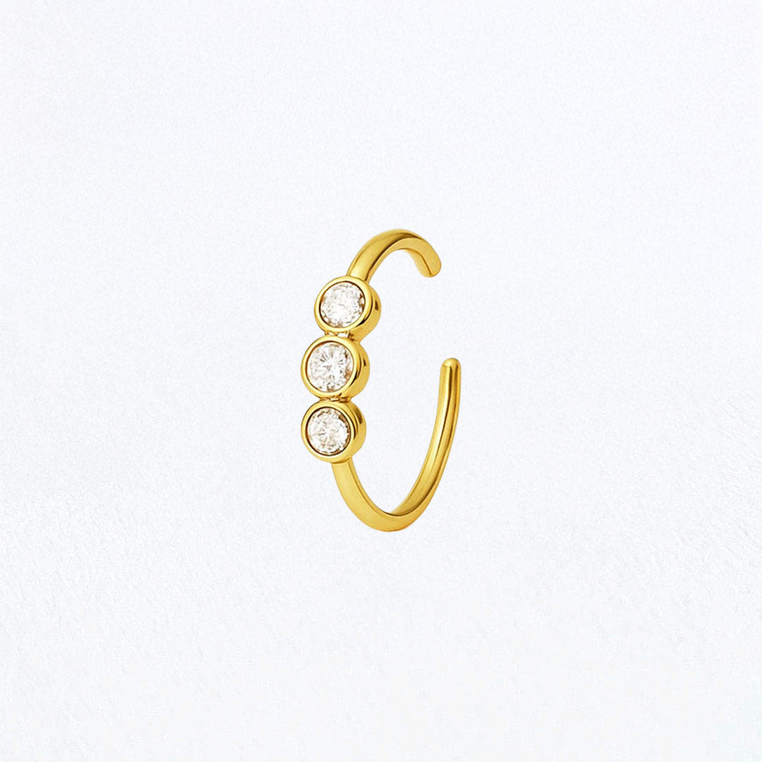 Earcuff Petra - Plaqué Or 18K et Zirconium
