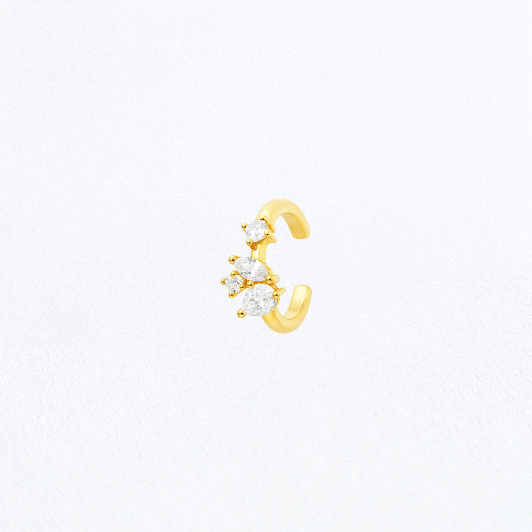 Earcuff plaqué or 18K zirconium 1 cm Romy Bellaime