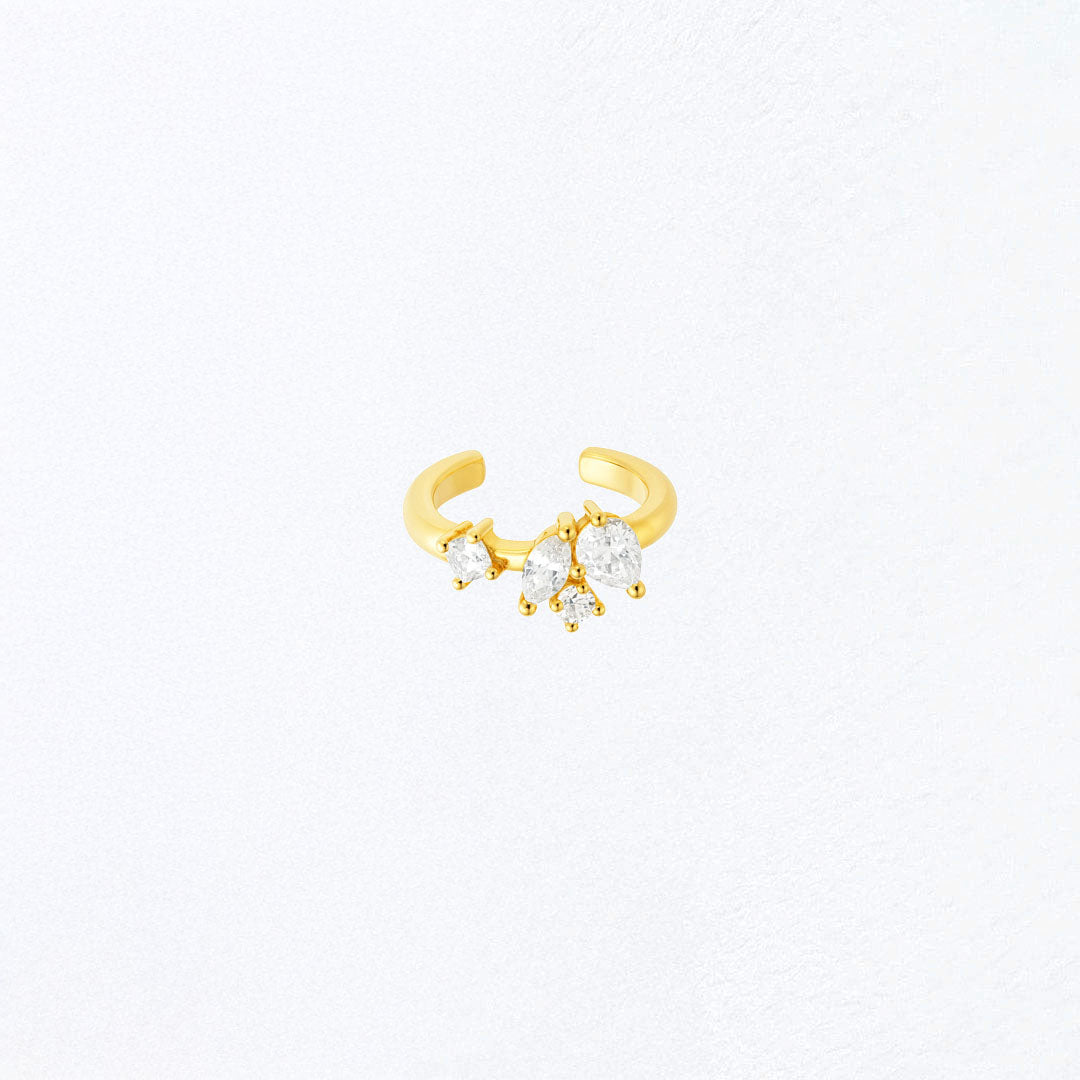Earcuff plaqué or 18K zirconium 1 cm Romy Bellaime 3