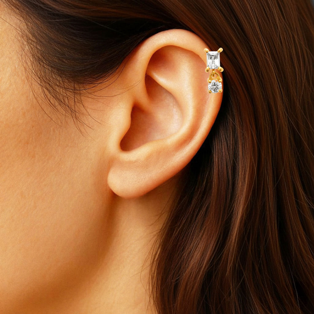 Piercing Oreille Anna - Plaqué or 18K
