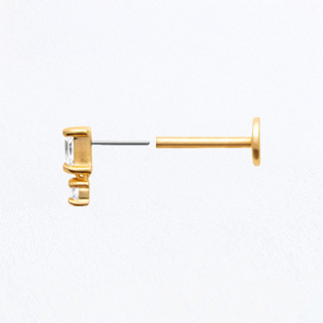 Piercing Oreille Anna - Plaqué or 18K