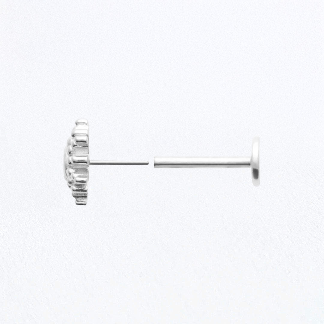 Piercing Oreille soleil Argent 925 Rhodié Beautiful Sun Bellaime 3