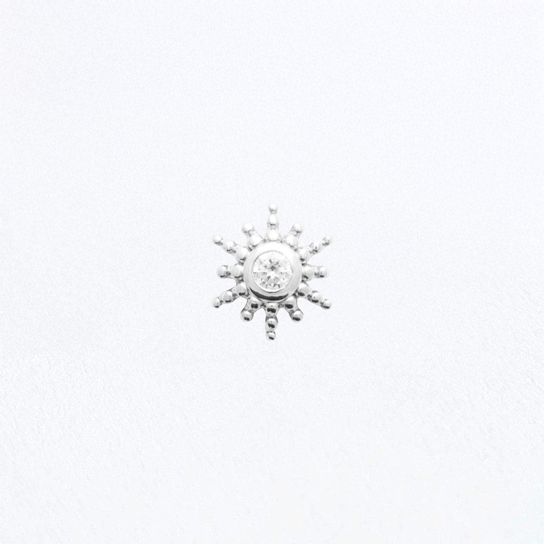 Piercing Oreille Beautiful Sun - Argent 925 Rhodié