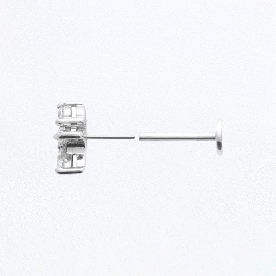 Piercing Oreille Argent 925 Rhodié Galia Bellaime 3