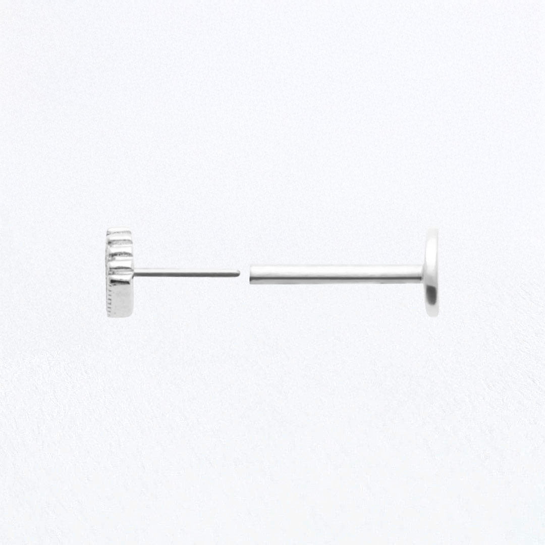 Piercing Oreille Argent 925 Rhodié Nolia Bellaime 3