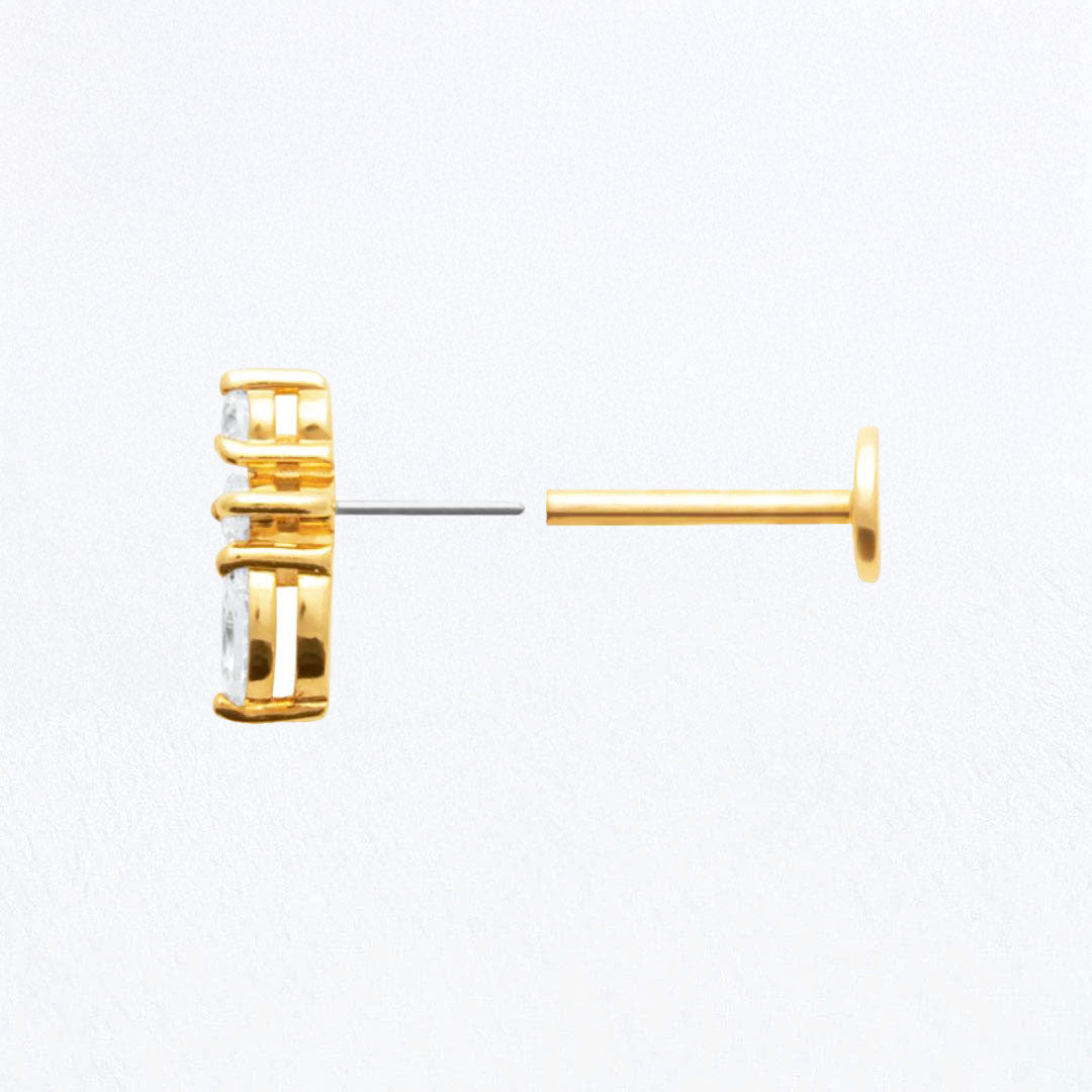 Piercing Oreille Plaqué or Betina Bellaime 3